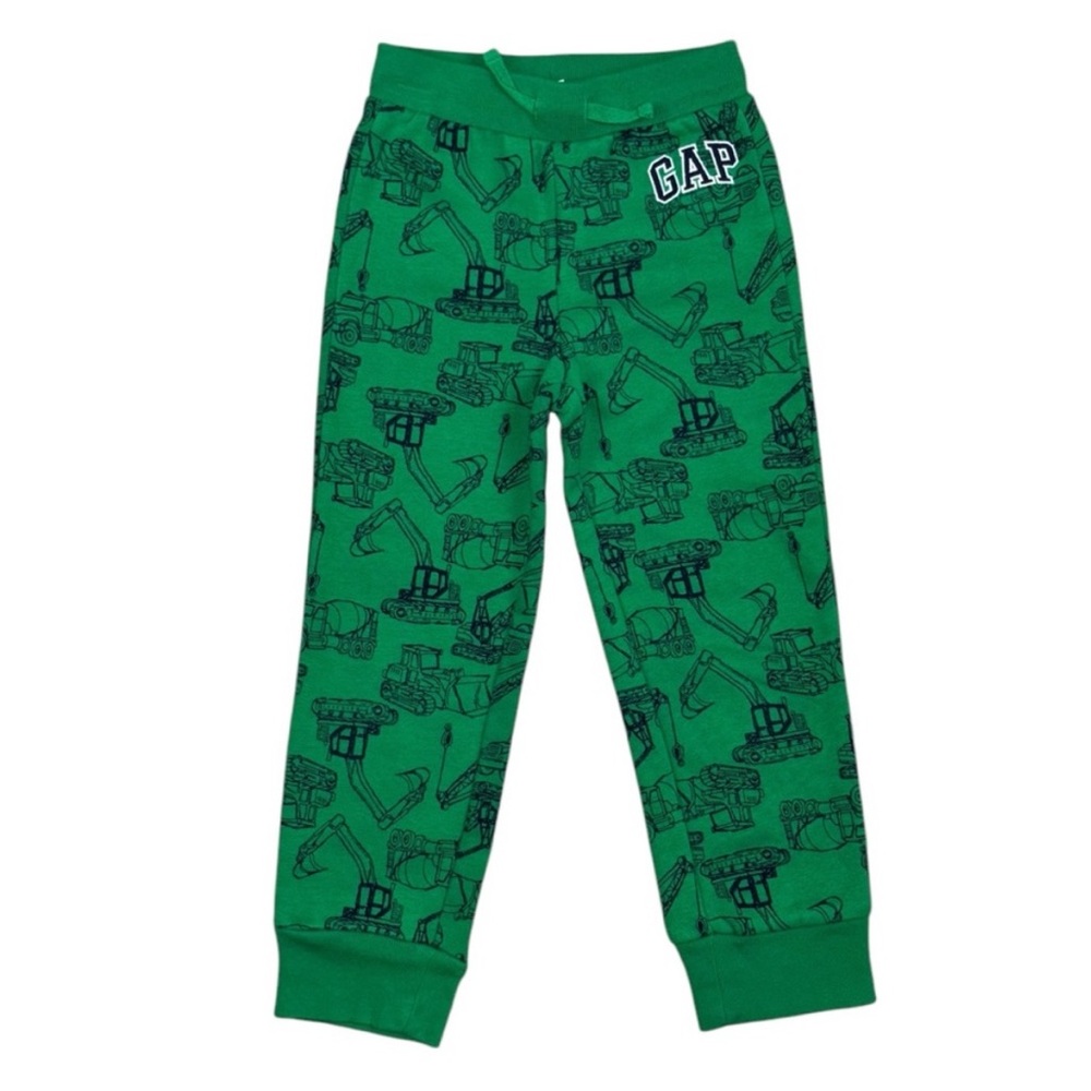 New GAP Excavator Construction Truck Jogger Sweatpants 5 Green